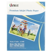 Uinkit 100 Sheets Photo Paper Glossy Inkjet 8.5x11 50 lb 180Gsm Everyday Printing for Inkjet Printers
