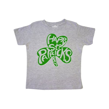 

Inktastic Happy St. Patrick s Day- green shamrock cutout Gift Toddler Boy or Toddler Girl T-Shirt