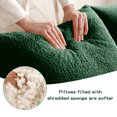 thumbnail image 6 of 82" Deep Seat Cloud Couch, 2-Seater boneless couch, Teddy Fabric Modular Sectional Sofa, No Assembly Foam Floor Couch, Modern Living Room Sofa for Small Space Apartment Bedroom Office, Green, 6 of 9