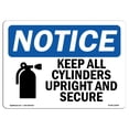 thumbnail image 1 of SignMission OS-NS-A-1218-L-15844 12 x 18 in. OSHA Notice Sign - Notice Keep All Cylinders Upright & Secure, 1 of 1