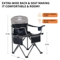 thumbnail image 2 of M8TRX Outdoors Heated Camping Chair, Portable Chair w/ 5000mAH Power Bank, 3 Heat Levels, USB Charging Port, Black, 2 of 11