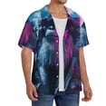 thumbnail image 2 of Fotbe Hip-Hop Glasses Gorilla Camisa Estampada de Manga Corta para Hombre, Casual de Verano, Estilo Playero, Sin Arrugas-3X-Large, 2 of 5