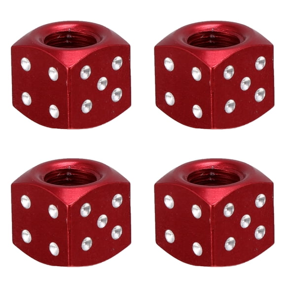 Zoyueyie 4pcs Bike Tire Valves Aluminum Alloy Nozzle Tire Valves Dust Cover (Red)