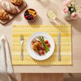 thumbnail image 6 of Sm:)e Wheat Ear Yellow Farmhouse Woven Placemats Set of 4,12x18 Inch, Seasonal Holiday Rustic Kitchen Dining Table Decoration for Home Party Decor, 6 of 6