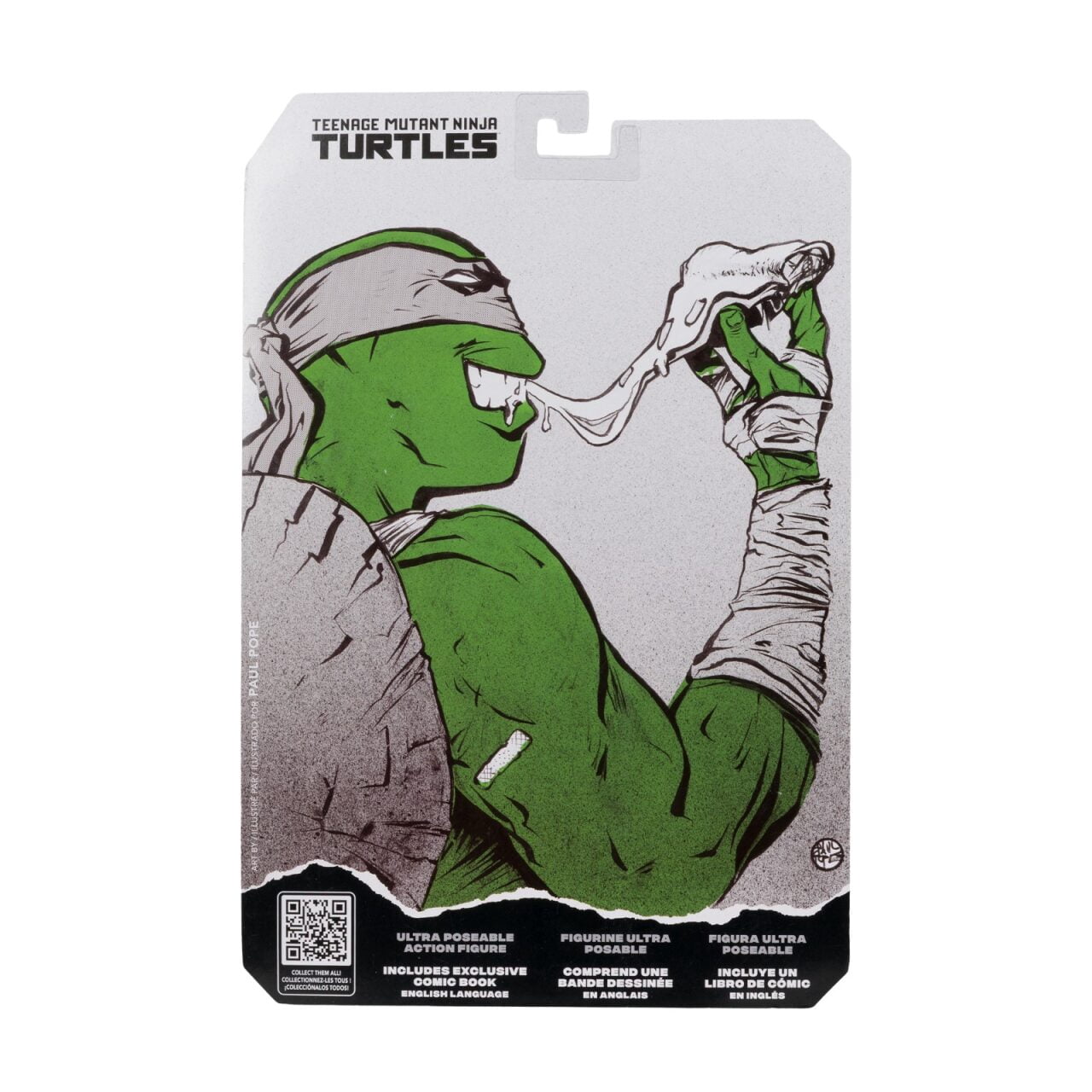 Teenage Mutant Ninja Turtles (Page Punchers) Michelangelo (Black, White & Green) 5" Action Figure w/Comic - McFarlane Toys