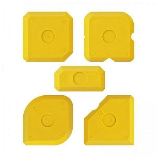 Juego De Herramientas Para Calafateo 3x5x, Herramienta De Acabado De Sellador Compacto Para El Hogar, Baño, Inodoro, Amarillo