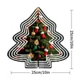 thumbnail image 2 of Metal Hanging Christmas Tree-Shaped Wind Decorations - Festive Garden Spinners with Ornaments Stars and Baubles for Yard Decor, 2 of 7