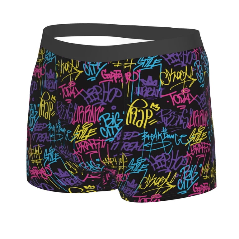 Naloa Graffiti Art Print Mens Underwear - Boxers for Men, Classic