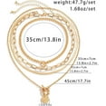 thumbnail image 6 of Gold Layered Necklaces for Women Chunky Gold Necklace Herringbone Paperclip Chain Necklace Dainty Cuban Stacking Coin Heart Star Cross Pendant T Bar Necklace Gold Jewelry Gifts, 6 of 7