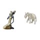 thumbnail image 5 of Estatua de mujer tribal africana y rústico hecha a mano, decoración de mesa, pieza de arte coleccionable, adorno de resina para escritorio de, 5 of 8