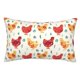 thumbnail image 1 of Fotbe Flower Chicken Funda de Almohada Decorativa Estilo Occidental, Lujo en Algodón, Fundas para Almohadas King, Cojín Estampado para Decoración del Hogar-16"x24", 1 of 6