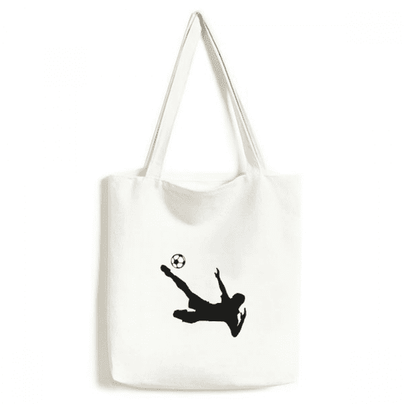 Soccer Football Outline Sports Tote Canvas Bag Shopping Satchel Casual Handbag