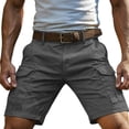 thumbnail image 4 of Lmueinov Men's Shorts 9'' Inseam Lightweight Classic Fit Cargo Shorts with Multi Pockets for Casual Work Summer Outdoor, 4 of 7