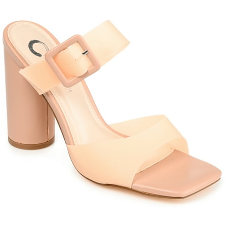 

Journee Collection Womens Luca Tru Comfort Foam Open Square Toe Block Heel Sandals