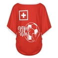 thumbnail image 6 of Soccer Cup 2026 Jersey SWITZERLAND Soccer for Women with Colombia Flag Color Block and V Neck Short Sleeves Featuring Breathable Fabric for Game Day Parties Beach Outings Summer Festivals Wine S, 6 of 6