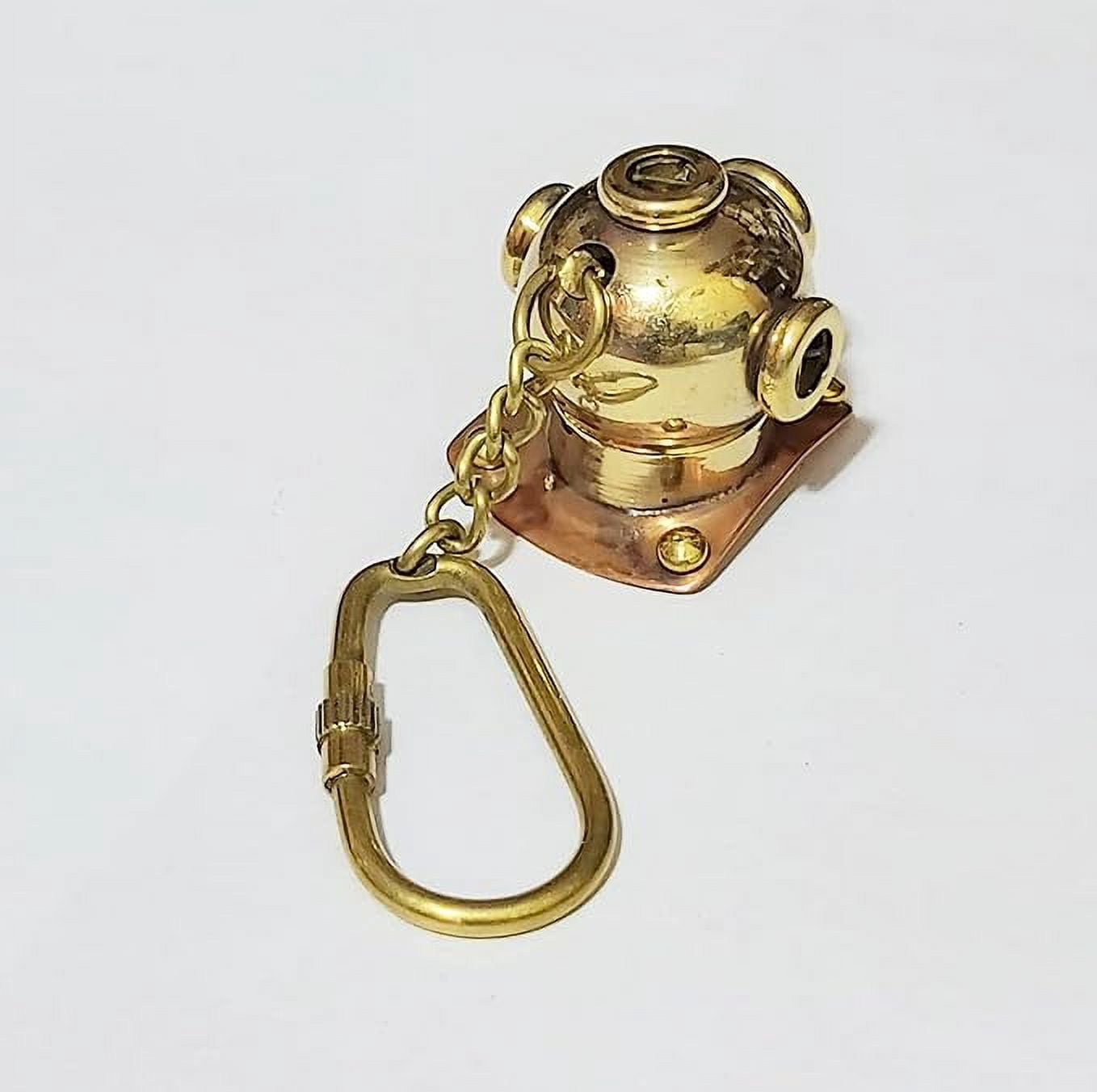 PARIJAT HANDICRAFT Brass Robot Key Chain Collectible Marine Nautical Key Rings, KeyChains Home Car Door Keys Holder Children Funny Present.
