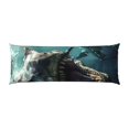 thumbnail image 2 of Lsque Underwater Dinosaur Shark Body Pillow Case Cover,Ultra-Soft Microfiber Bed Pillow Cases 20x54 inches,Elegant Bedding,Breathable Durable Pillow Cover with Envelope Closure, 2 of 8