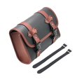 thumbnail image 4 of Dickly Generic Motorcycle Tool Bag Front Fork Bag Retro Design Motorbike Saddle Bag Brown and Black, 4 of 9