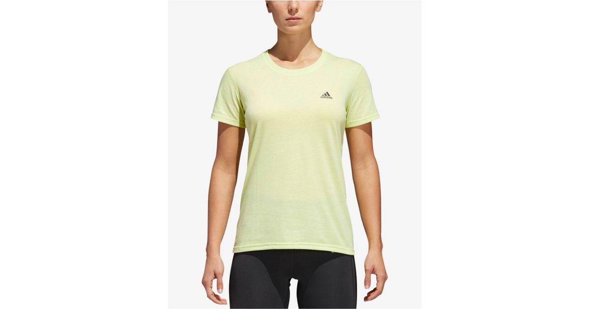 adidas ClimaLite T-Shirt Semi Yellow -