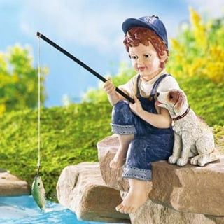 Fishing Boy Garden Statue