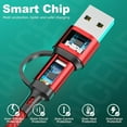 thumbnail image 4 of 6 in 1 Multi USB C/A Charger Charging Cable Cord Type C Android Micro iPhone 4ft, 4 of 8