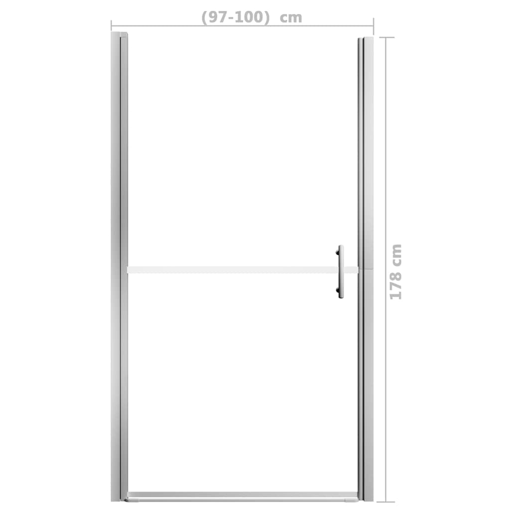 vidaXL Pivot Shower Door Bathroom Bath Screen Shower Enclosure Tempered Glass