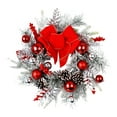 thumbnail image 4 of Christmas Wreath Christmas Decoration Decorative Realistic 20 inch Xmas Wreath Winter Wreath for Wall Party Home Office Decor, 4 of 8