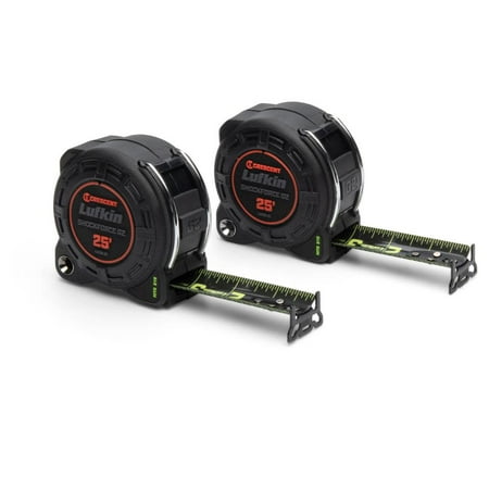 Crescent Lufkin 25Ft Nite Eye G2 Tape Measure Two Pack