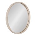 thumbnail image 1 of Kate and Laurel Valenti Farmhouse Round Wall Mirror, 18 Inch Diameter, White, Decorative Circle Mirror, 1 of 8