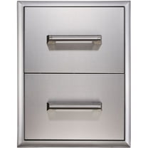 Edgestar E160draw2 16" Wide Double Storage Drawers - Stainless Steel