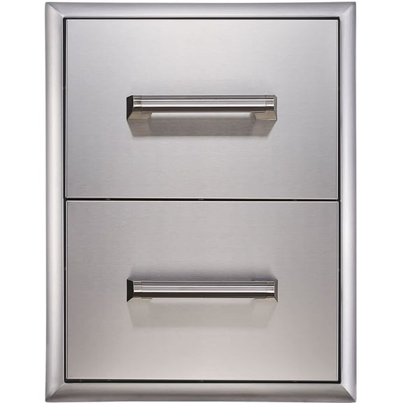 Edgestar E160draw2 16" Wide Double Storage Drawers - Stainless Steel