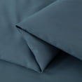 thumbnail image 3 of Chezmoi Collection Solid China Blue Cotton Comforter Set Queen Size, 3-Piece Luxury Soft Breathable Smooth Cooling 250TC Cotton Twill Lightweight Bedding Comforter for All Season, 3 of 10