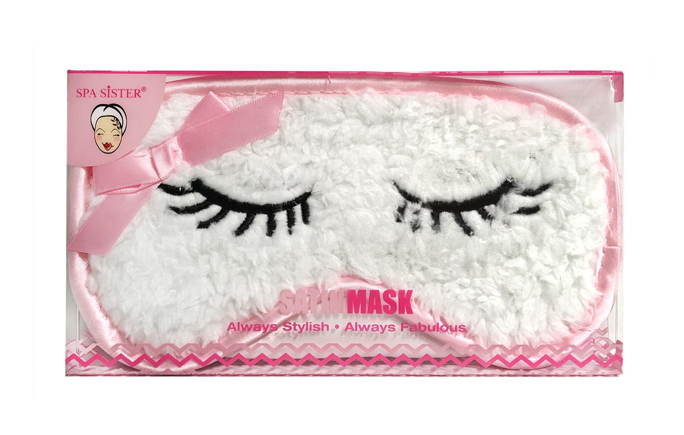 Spa Sister Satin Sleep Mask, Sleepy Lamb