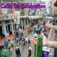 TriColor Mardi Gras Beads Fancy Party Favors & Metallic Necklace