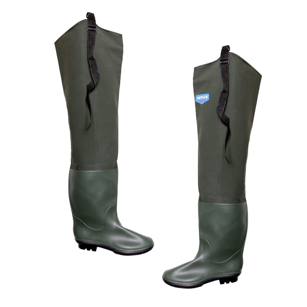 1 Pair PVC Hip Waders Cleated Sole Boots Fishing Wading Pants Hunting Waders 