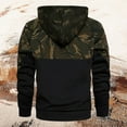 thumbnail image 4 of Mens Camo Hoodies Pullover Oversized Color Block Hooded Sweatshirts Military Combat Adjustable Drawstring Fall Winter Warm Camouflage Hoodie Size-L, 4 of 8
