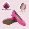 thumbnail image 6 of JENN ARDOR Womens Flats Shoes Casual Chunky Pumps for Women Dress Ballet Heels Round Toe Knit Comfortable Slip On Mesh Flat, 6 of 7