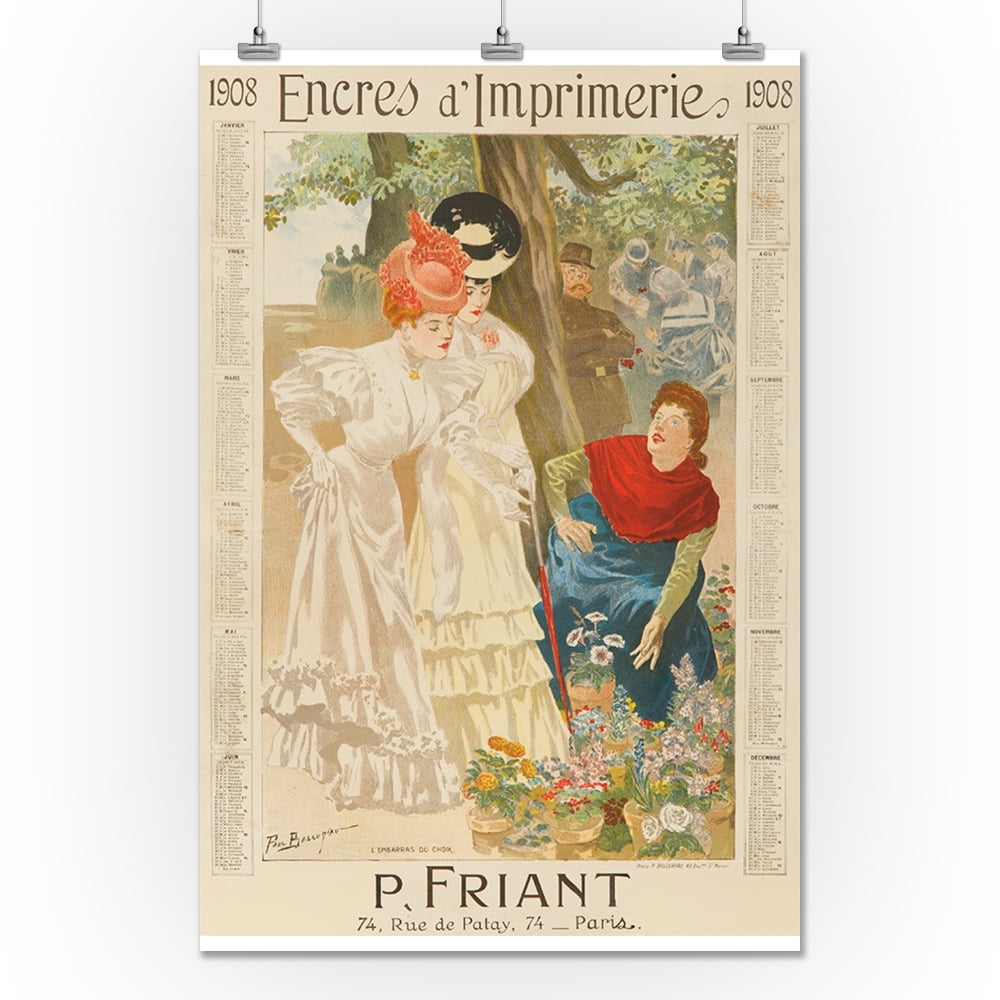 Wall art Reproduction. poster Encres: Vintage French advertising