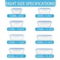 thumbnail image 3 of Asnews 8 Pack Glass Food Storage Containers Set, Glass Meal Prep Containers with Lids, Airtight Bento Boxes, for Microwave, Oven, Freezer and Dishwasher Safe, Green, 3 of 9