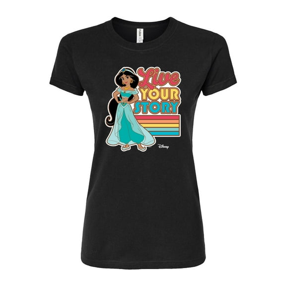 Disney Aladdin - Jasmine Live Your Story - Juniors Fitted Graphic T-Shirt