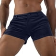 thumbnail image 2 of Zylarhe Men's Shorts, Casual Summer Shorts Lightweight Outdoor Walking Beach Holiday Comfortable Elastic Waist Mens Workout Shorts Navy XXL, 2 of 5