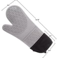 thumbnail image 3 of Mitaines en Silicone, Résistantes à la Chaleur de Qualité Professionnelle avec Doublure Matelassée, 1 Paire de Gris, 3 of 6
