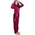 thumbnail image 2 of Maroon Hoodie Onesie Jumpsuit Premium One-Piece SweatSuit for Men & Women, 2 of 6