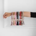 thumbnail image 3 of Koszal Women Leopard Solid Color Tassel Bracelet Wristlet Keychain Key Ring Holder, 3 of 7