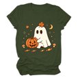 thumbnail image 6 of Akiihool Summer Halloween Halloween Teacher Shirts for Women Groovy Read More Books Ghost T-Shirt Short Sleeve Halloween Party Tee Tops (AG,XL), 6 of 7