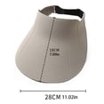 thumbnail image 5 of Sun Visor Hats for Women Wide Brim UV Protection Adjustable Large Golf Beach Cap Packable Travel Sport Visor, 5 of 8