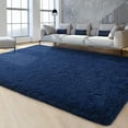 thumbnail image 4 of Softlife Super Soft Rug For Living Room Fluffy Rugs For Dorm Room Cute Plush carpet For Bedroom,8'x 10'，Light Navy, 4 of 8
