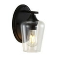 thumbnail image 2 of JONATHAN Y Jayne 6" 1-Light Iron/Glass Cottage Rustic LED Vanity Light, Oil Rubbed Bronze, 2 of 7