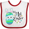 thumbnail image 3 of Inktastic My First Easter- Bunny in an Egg Boys or Girls Baby Bib, 3 of 4
