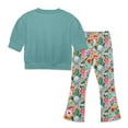 thumbnail image 2 of Millie Loves Lily Girls Nile Blue Top and Flared Legging Set,Toddler Girls,Size 4T, 2 of 3